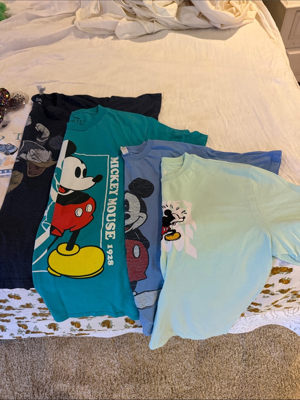 Disney parks LOT 5 tees + authentic ears.